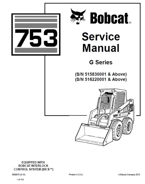 bobcat 753 skid steer loader service manual|bobcat 753 for sale craigslist.